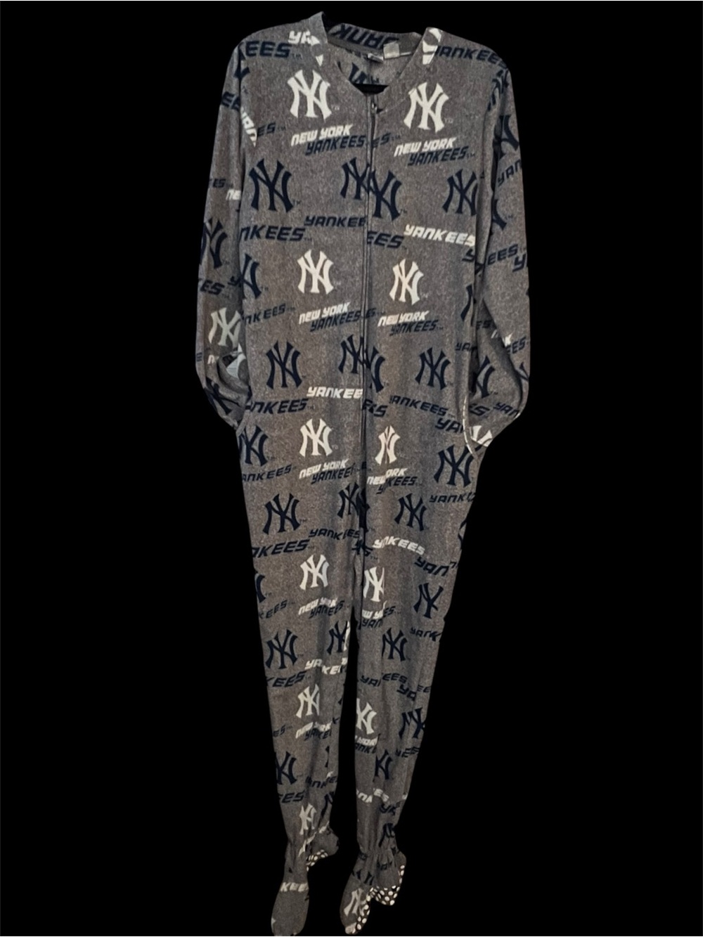 Concepts Sport NY Yankees Footed Fleece Pajama Onesie Union Suit Medium M